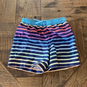 Primary multicolored swim trunks